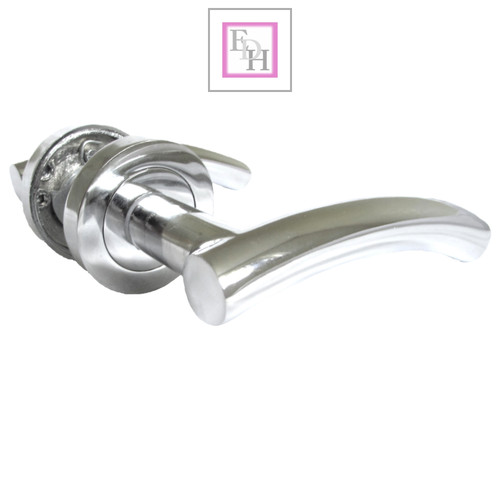 Chrome arched lever door - arched,