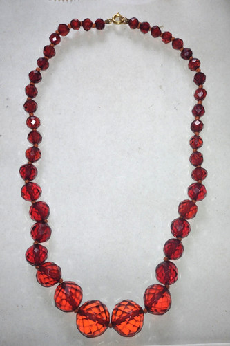 Antique faceted cherry amber - faceted,
