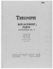 Triumph Parts Manual Book 1960
