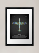 The Spitfire Blueprint Framed