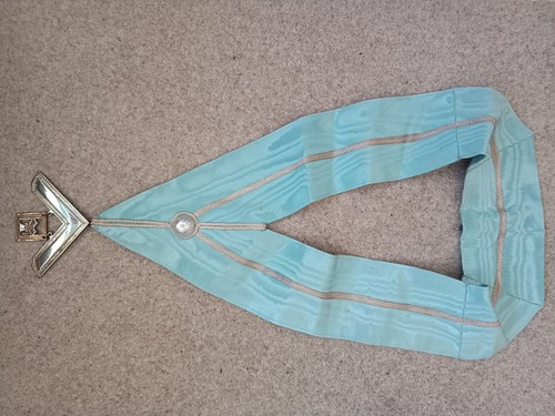 Vintage blue masonic collar - vintage,