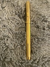 Waterman Gentleman Fountain Pen - Gold - 18K Gold Nib 1994 unused