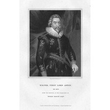 WALTER ASTON 1st Lord Aston of Forfar - Antique Print 1828