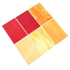 6Pcs Rainbow Textured Glass