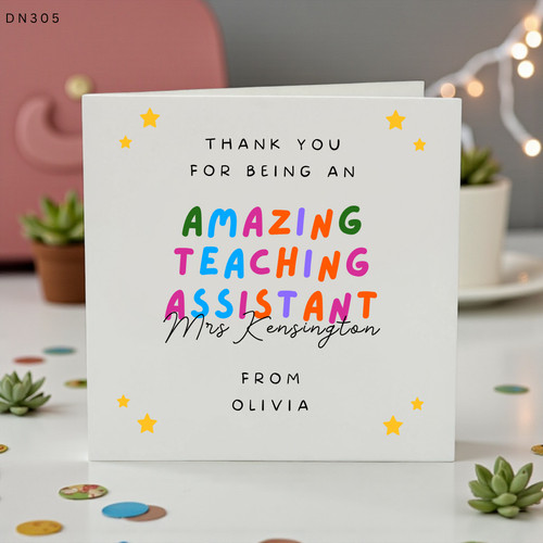 Teaching assistant thank you - assistant,