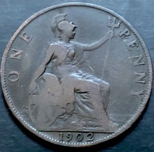 1902 LOW TIDE PENNY COIN-1d