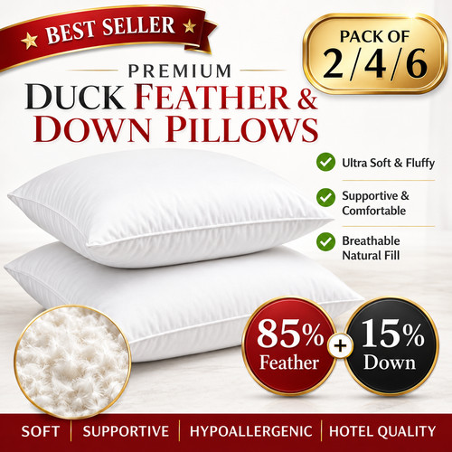 Duck feather down pillows - duck,