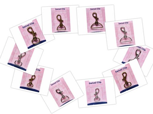 Hemline metal swivel clips - metal,