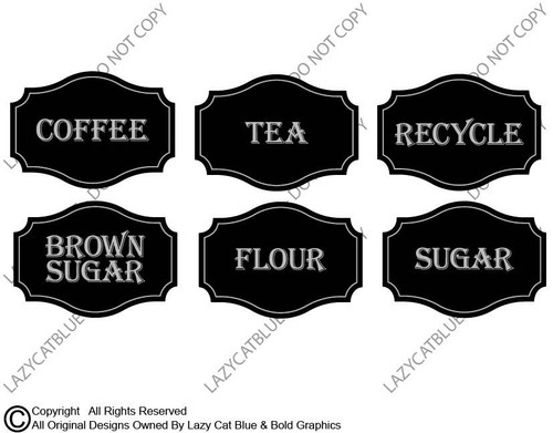 Kitchen label decal sticker - label,
