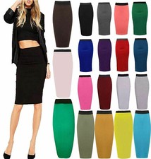 Plain Bodycon Pencil Stretch