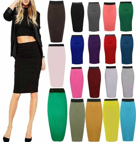 Plain bodycon pencil - bodycon, stretch