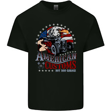 American Customs Hot Rod Garage USA Kids T-Shirt Childrens