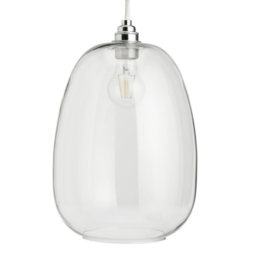 Clear glass easy fit lampshade - clear,