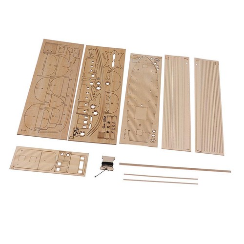 Set wooden boat - set,
