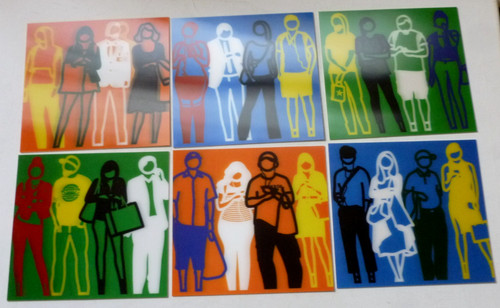 Julian opie yellow green white - opie,