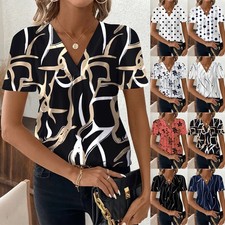 Women V Neck Tops Summer Tee