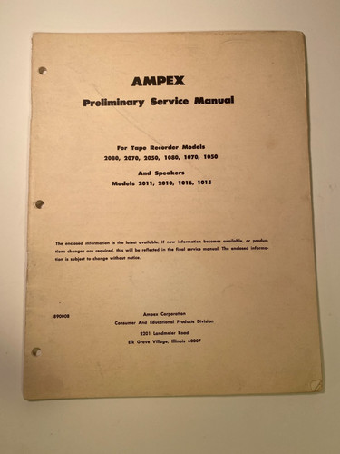Ampex tape recorder - recorder, 2070