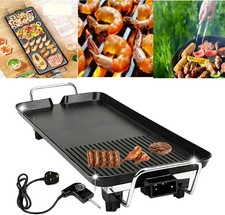 1400W XXL Large Electric Teppanyaki Table Top Grill Griddle BBQ Barbecue Camping