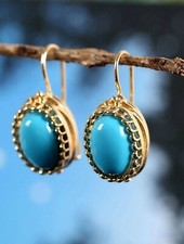 Vintage oval decor turquoise - oval,