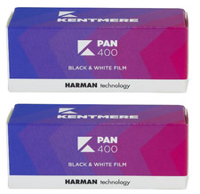 2 Rolls - Kentmere 400 ISO 120 Medium Format - Black and White Film - Exp 04/27