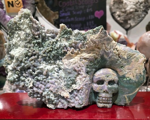 Large grape agate specimen - agate,