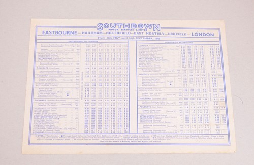 Bus timetable handbill - timetable,