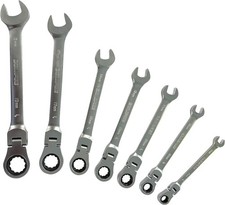 Eclipse Tools ERWFIX7PS 7 Piece Flex Head Ratchet Combination Spanner Set 8-19mm