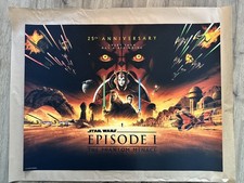 STAR WARS EP 1 THE PHANTOM MENACE 25th Anniversary Quad Poster Matt Ferguson 