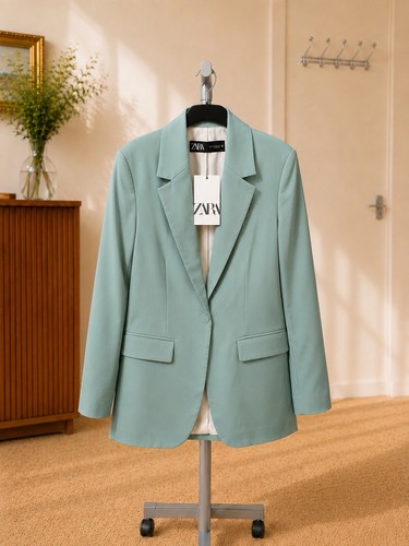 Zara light green blazer - zara,