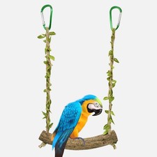 Wooden Birds Parrots Stand Hanging Parrot Perch Toy for Large Medium Macaw