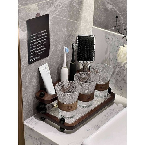 Wooden toothbrush organizer - toothbrush,