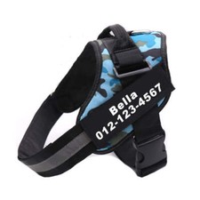 Personalised No Pull Dog Harness XXXS - XXL Small Medium Large Dogs Reflective