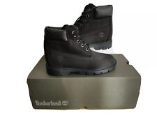 Timberland Classic 6 in Waterproof Black Nubuck Kids Youth Boots 010710 001