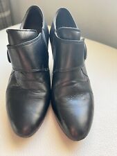 Ladies Gabor Black Leather Trouser Shoes Size 5 VGC