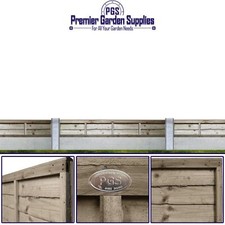 W.6ft x H.1ft Premier Capped Larch Lap Framed Overlap Treated Fence Panels