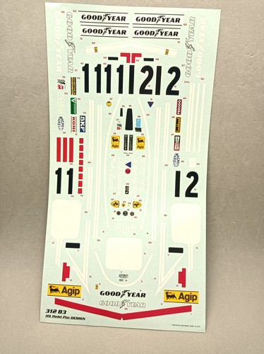 Ferrari 312 decal 12 - b3, 1/12