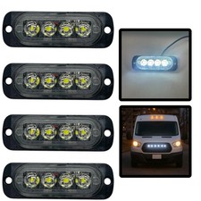 4x 12V 24V White LED Flush Fit