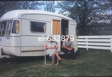 35mm Slide SITTING OUTSIDE THE CARAVAN Dated 1970's Original FREE UK POST