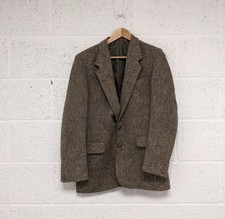 Dunn & Co Harris Tweed 100% Wool Jacket Beige Brown - Chest 40