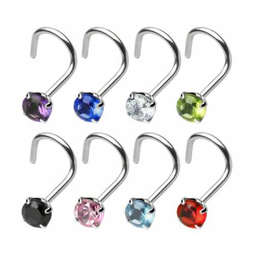 Nose piercing stud with - nose,