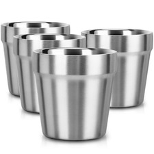 4 Pack 8 oz Stainless Steel