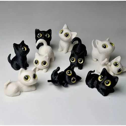 5pcs mini cat figurines cute - mini,