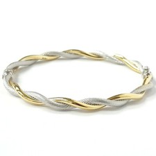 9ct Gold Twist Bangle Two