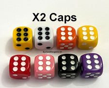 Dice tyre valve dust caps - x2,