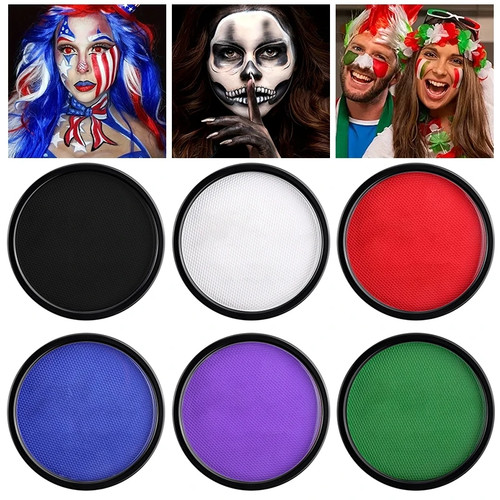 30g black white red face - black,