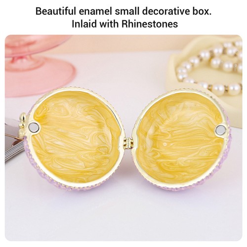 Hinged jewelry box enamel - box,