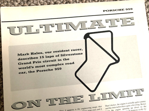 Porsche 959 track test - 959,