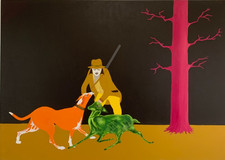 Large Modern Oil on Canvas