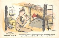 POSTCARD  COMIC SKETCHES OF TOMMY'S LIFE  OUT ON REST  # 8    F   MACKAIN