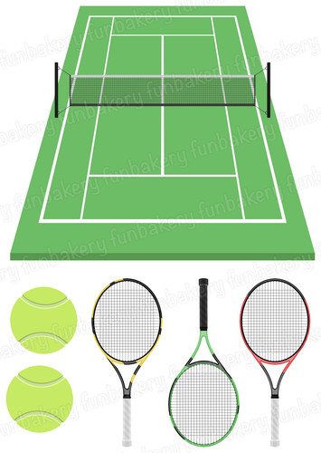 Tennis sport cake topper party - sport,